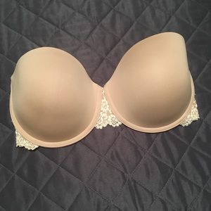 Wacoal Nude Strapless Pushup Bra 34DD - PRISTINE